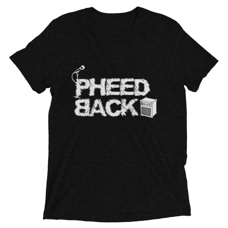 Pheedback Tri-Blend Vintage T-shirt – White Logo